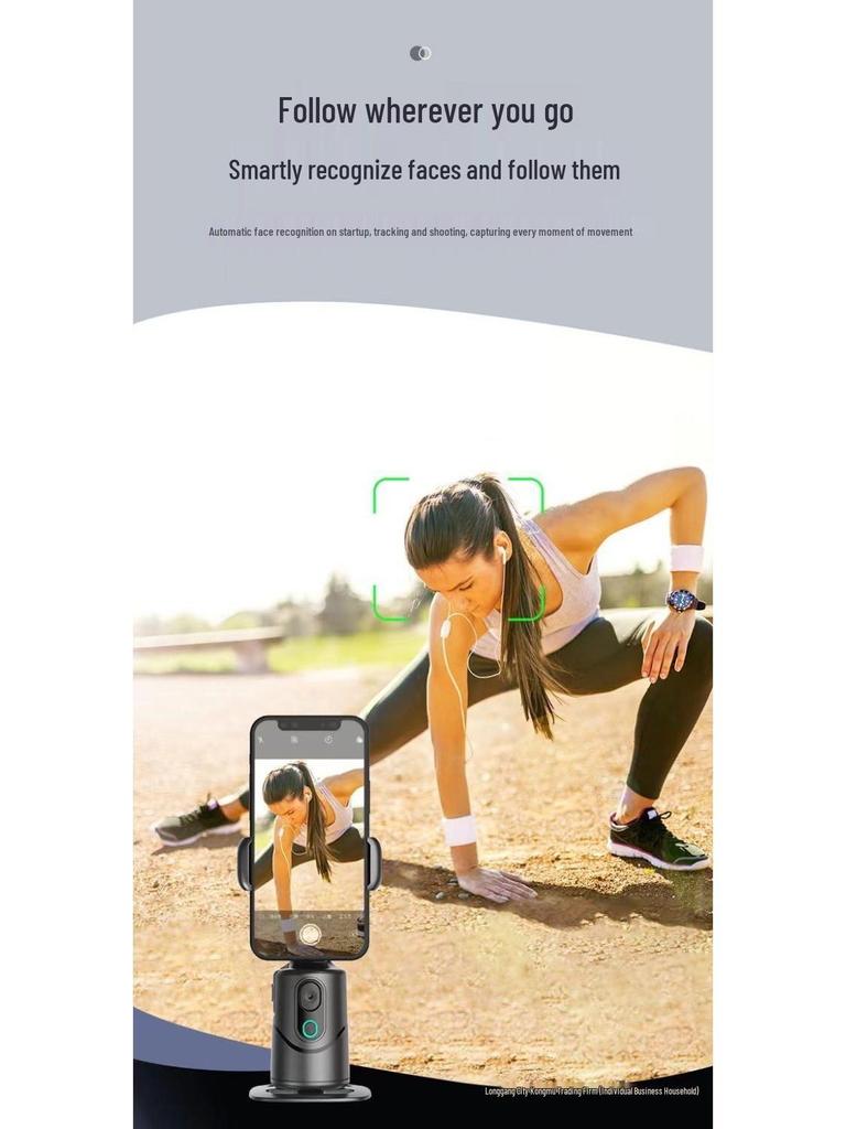 360° AI Face Tracking Selfie Gimbal Stabilizer for Smartphones