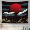 Home Decoration Japanese Ukiyo-e Tapestry Kanagawa Surf Hanging Cloth Wine Shop    Painting