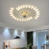 Creative Fireworks Ceiling Fan Lamp With Remote Modern LED Ceiling Fan Chandelier For Living Room Bedroom Indoor Lighting Lustre