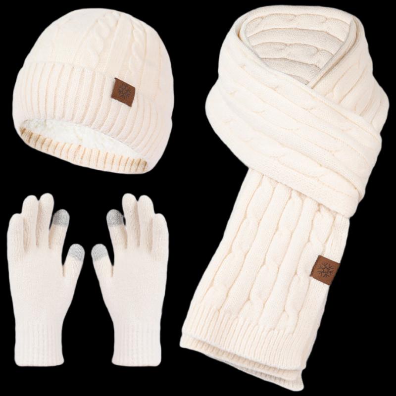 Autumn/Winter Knitted Hat, Scarf & Gloves Set