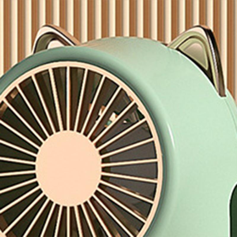 Misting Desk Fan Fortune Cat Shape Multifunction Nano Spray 3 Speeds Small Cooling Misting Fan for