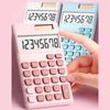 Mechanical Calculator 8 Digit Large Solar Power and LCD Display Big Button Cute Candy Colored