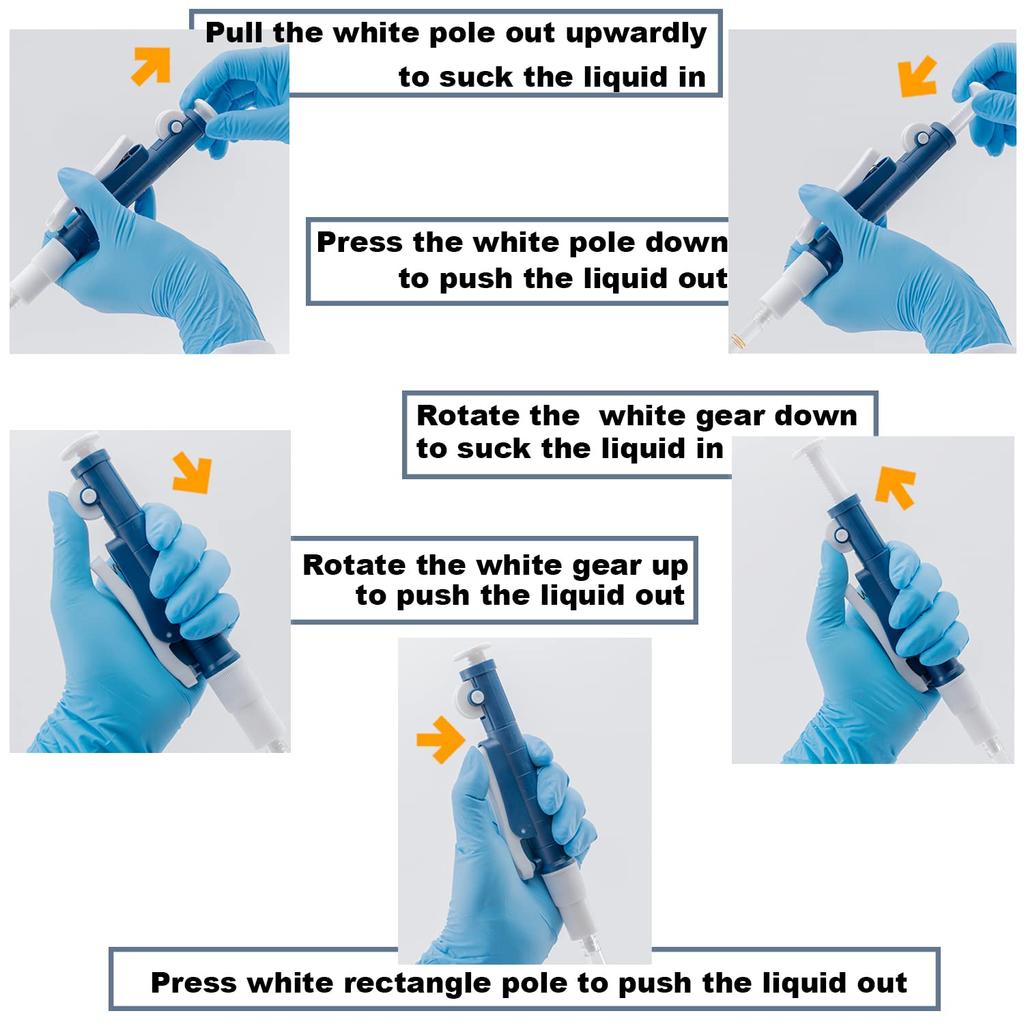 ONiLAB Pipette Pumps,Scientific Pipette Pump 2ml, Blue, for Disposable Plastic and Glass Pipettes