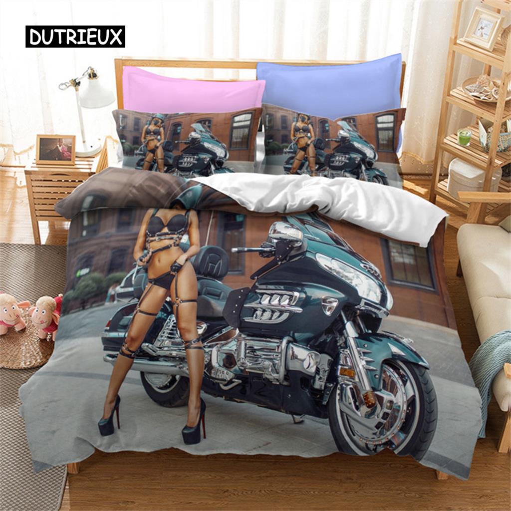 Duvet Cover Sexy Buttocks Girl Car Quilt Cover Soft Microfiber Bikini Comforter Cover for Women Teen Adults Bedroom Decoration