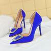 Fashionable and Minimalist Slim Heels Ultra-high Heels Shallow Mouthed Pointed Side Hollowed Out Single Shoes Women's High Heels