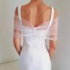 1PC Bridal Wedding Shawl Thin Section Lace One-Shoulder Jacket Mesh Dress Accessories