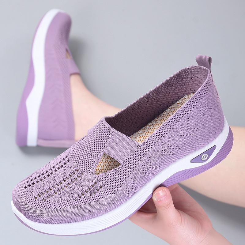 Shoes Women's Large-size Women's Shoes with Soft Soles Pedal Mother Shoes, Mesh Breathable Cloth Shoes KT