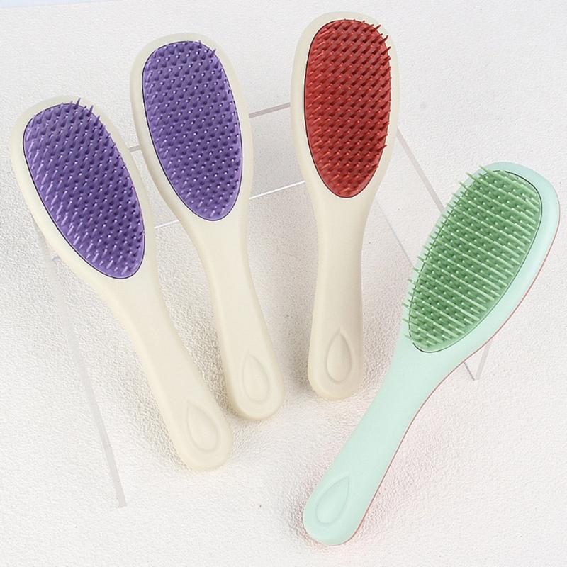 2-In-1 Double-Sided Shampoo And Brush Long Handle Shampoo Brush Silicone Scalp Massage Comb Hair Washing Brush Head Massager