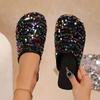 Women's Sandals Summer New 2025 Trend Hot Sale Mule Slippers Casual Flat Shoes Comfortable Non-slip Sequined Beach Flip Flops