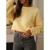 Elegant Women's Winter Sweater - Solid Color Comfortable, Versatile In All Seasons, Cold Resistant and Warm, Simple Design, High Quality Sewing
