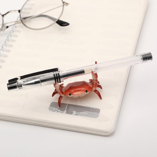 Weightlifting Crab Pen Holder Creative Desktop Organizer Decorative Desk Accessory for School Office Home Desk