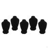 5x Black Velvet Necklace Display Stands Shop Jewelry Figure Holder 15x10cm