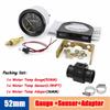 52mm Water Temperature Gauge 40-120 Celsius with Adaptor Joint Pipe Radiator 1/8NPT Sensor Car Racing Water Tank Level Indicator
