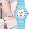 Повседневные часы для экзаменов, силиконовый ремешок, простые женские часы, студенческие женские кварцевые наручные часы, водонепроницаемые, круглые, с маленьким циферблатом, часы для девочек