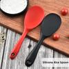 1pc Kitchen Utensils Food Grade Heat Resistant Silicone Rice Spoon Heat Resistant Sushi Scoop Silicone Plastic Rice Paddle