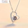 New 925 Sterling Silver Women Necklace Fashion Love At First Sight Heart -Shaped Simplicity Maiden Clavicle Chain Jewelry Gift