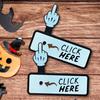 1/2/3/4Pcs Click Here Middle Finger Prank Toy Teens Adults Stress Relief Surprise Button Middle Finger Table Sign Decoration Tricky Props Gag Gift