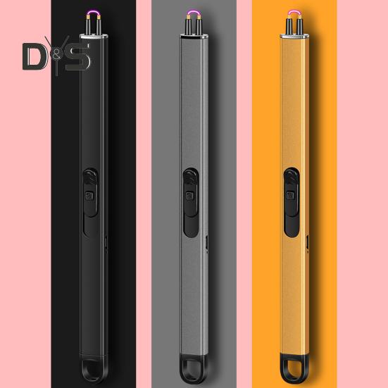 1 комплект, электрический воспламенитель с длинной ручкой, портативный ветрозащитный воспламенитель с зарядкой через USB для кемпинга, пикника, домашнего использования