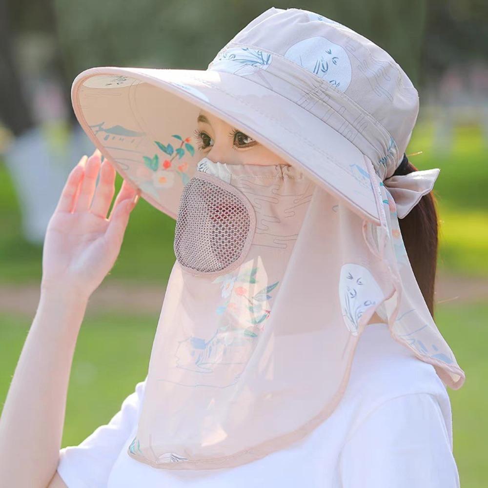 Breathable Bucket Hat Face Neck Protection Fisherman Hat New Sunscreen Hat  Outdoor Sports