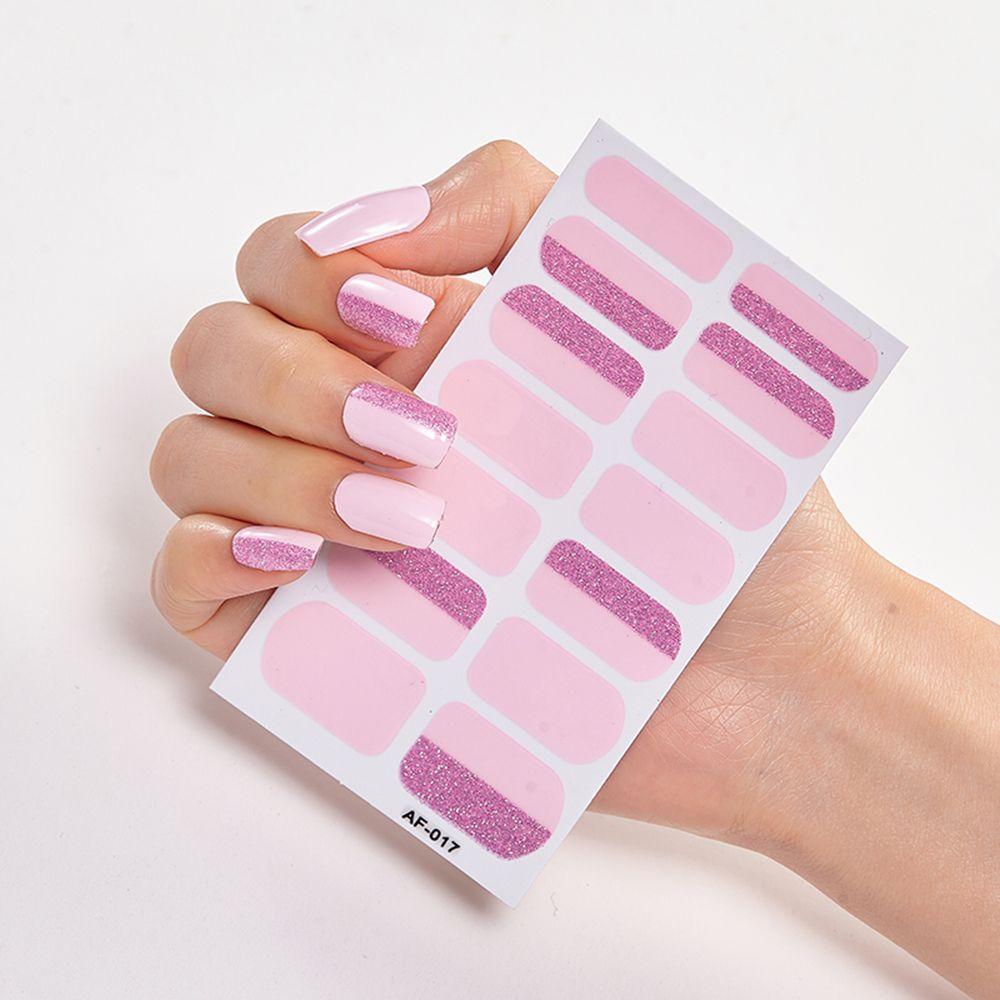 Girls Press On Nail Self Adhesive Nail Polish Strips Nail Art Decal Nail Stickers Full Nail Wraps