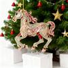 Horse Christmas Ornaments Sparkly Rhinestone Horse Hanging Decoration Acrylic Christmas Tree Ornament for Winter Xmas Party Supplies Holiday Home