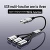 USB 3-Port Hub OTG Adapter for Phone & Computer
