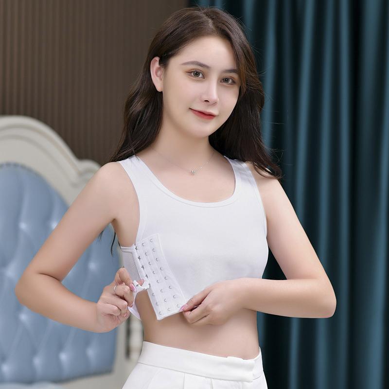 Women Breast Binder Tomboy Corset Trans Vest Side Buckle Short Top Binder Transboy Chest Tomboy Wrap Bandage Underwear