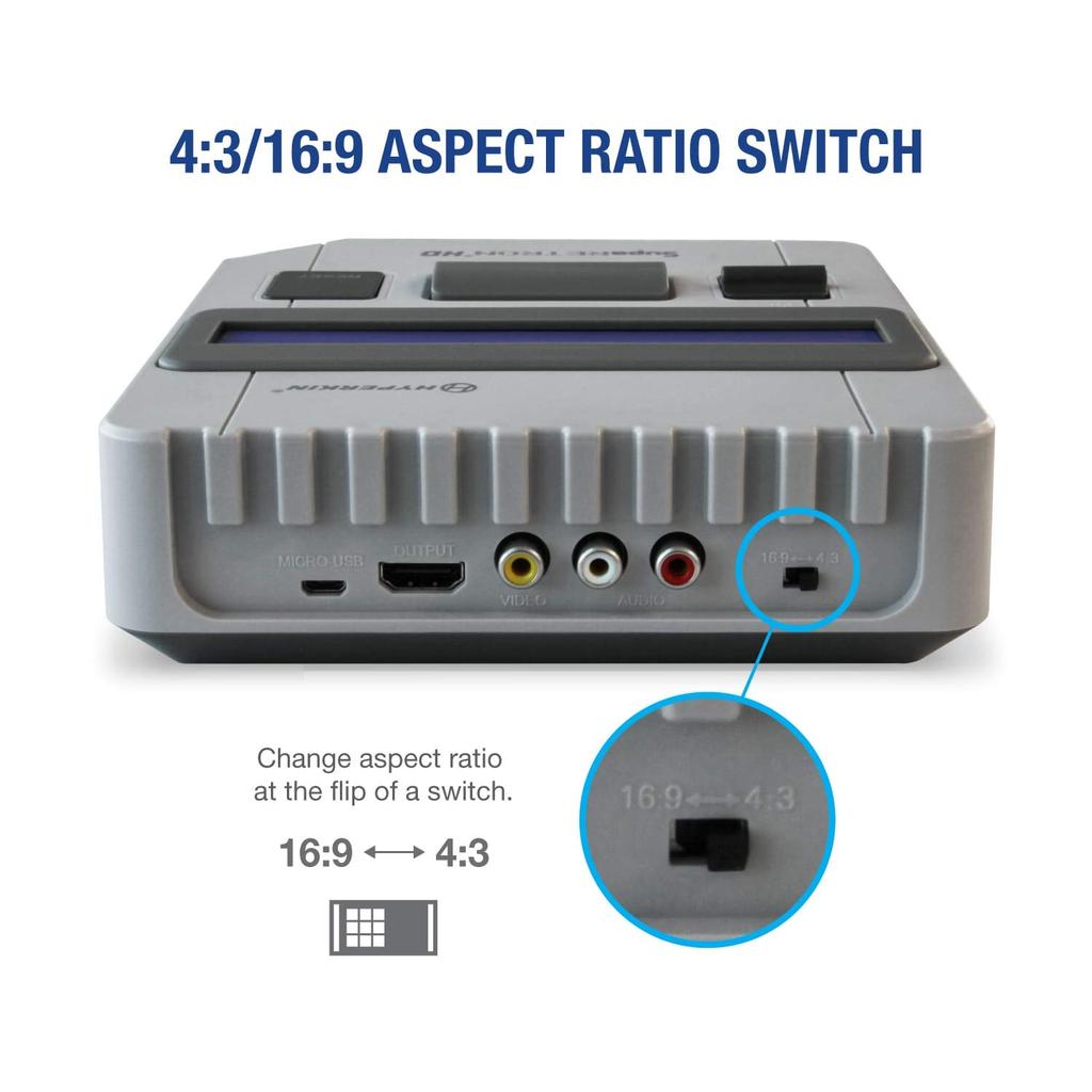 Hyperkin Supa RetroN HD Gray: Premium Retro Game Compatible with Super Nintendo SFC/SNES (NTSC/PAL)