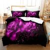 Purple Bedding Set Duvet Cover Bed Quilt Pillow Case 3D Comforter Lavender Butterfly Double Full King Queen Twin Single 3PCS