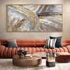 Modern Abstract Golden Canvas Painting Gold Inkjet Posters and Prints Cuadros Wall Art Pictures for Living Room Decor No Frame