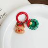 Kawaii Christmas Keychain Cartoon Santa Claus Elk Tree Snowman Pendant Key Ring Backpack Decoration Couple Friends Gifts