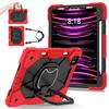 For Apple iPad Air (2020)/ iPad Air 4, 360° Rotating Grip Heavy Duty Protection Stand TPU+PC 3in1 Anti-knock Shockproof Tablets PC Case