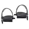1 Pair Exercise Bike Pedal Parts with Straps Durable Adjustable Quick Release Cycle Toe Cages
