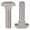 304 Stainless Steel T-Slot Bolts and T-Shaped Mold Pressure Plate Screws (M5, M6, M8, M10, M12)