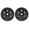 2pcs 1.9 Inch Beadlock Wheels Aluminum Alloy CNC Machining Universal RC Wheel Rims for Crawler Black