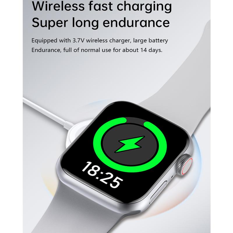 YurKem IWO Series 7 Smart Watch 2 Inch Wireless Charging Heart Rate Men Women Fitness Tracker Sport Smartwatch For IOS Android