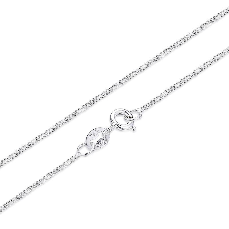 14 "-32 "Slim Thin Pure 925 Sterling Silver Side Curb Chain Choker Necklaces For Women Girl Jewelry Kolye Collare Collier Ketting