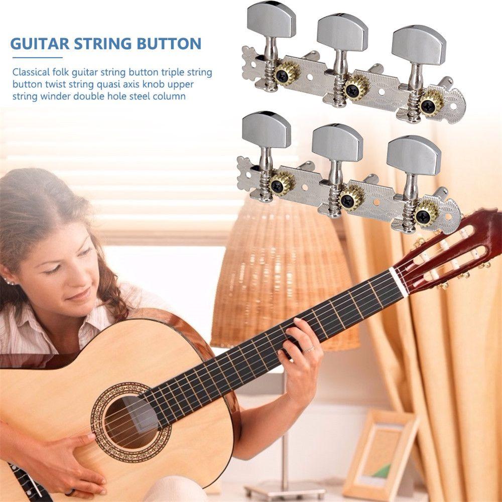 Knob Replacement Machine Heads Tuners Bass Guitar Tuning Pegs Folk Guitar Accessories L R Triplet