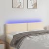 VidaXL LED Headboard Bedroom Furniture Double Bed Accessory Head of Bed Frame Interior Cream 3121475