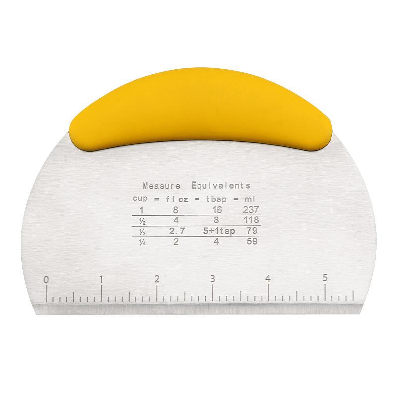 Dough Scraper Pastry Cutter Bread Pizza Dough Cutter Chopper Cake Scraper Stainless Steel Bench Scraper Baking Accessories Tools
