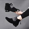 Fashion Shoes for Women Winter Plush Warm Women's Boots Low Heel Non-slip Commuter Office Ladies Shoes Fashion Zipper Short Boots