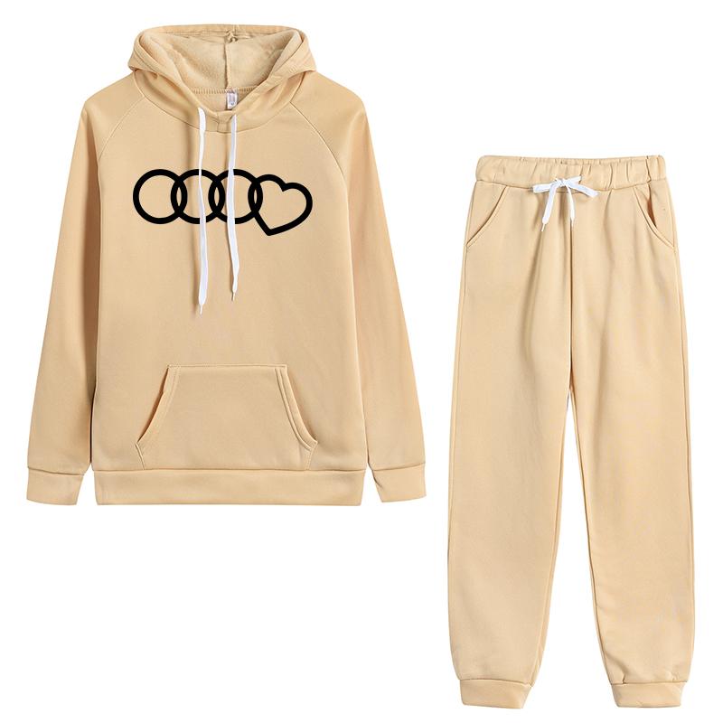 Woman Sweatshirts Suit Hoodie Pant Sets High Quality Daily Sports Printing Jogging Casual Fashion Women's Tracksuit Clothing Set