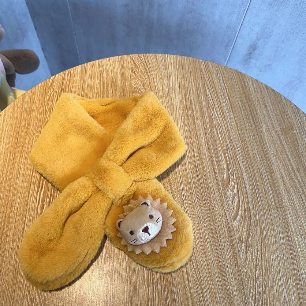Thick Children Scarf Soft Cold-Proof Collar High Quality Bear Cross Scarf  Autumn Winter