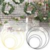 1PC Metal Ring DIY Craft Iron Flower Rings Handmade Bride Handheld Garland Macrame Wedding Wreath Floral Party Decoration
