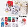 100pcs DIY Kraft Paper Wrapping Supplies Gift Wrapping Christmas Labels Hang Tags Kraft Tag