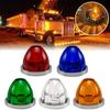 1/2Pcs LED Watermelon Wheel Lamps Under Glow Side Lights Enhanced Visibility Safety Semi Truck Trailer Marker Lights