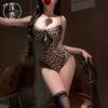 Sexy Lingerie Wild Hot Leopard Print Sexy Lace Pure Desire One-piece Uniform Passion Suit