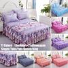 Single/Twin/Full/Queen/King Floral Printied Bedspread Coverlet Bed Skirt And Pillow Shams Set  11colors