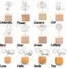 1 PC Creative Wedding Decor Desktop Ornaments Photo Clip Square Wooden Memo Holder Picture Frame