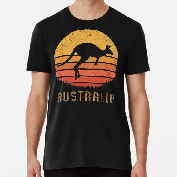 Australia Retro Kangaroo Premium T-Shirt S to 5XL Made in the AU/USA T-Shirt